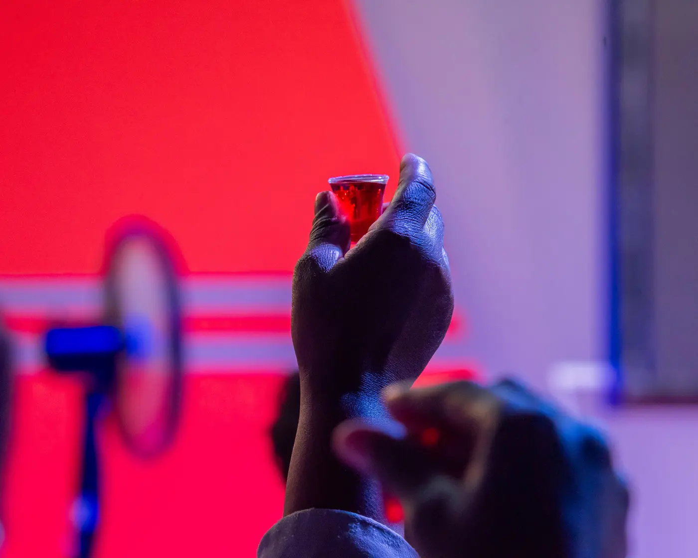 Hands raised during prayer and worship